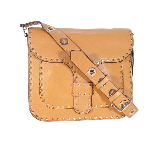 REBECCA MINKOFF Midnighter $325 Large Studded Leather Crossbody Messenger Bag - Picture 3 of 11